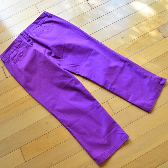 Boden Purple Cropped Pants Size 10R - Picture 8 of 8